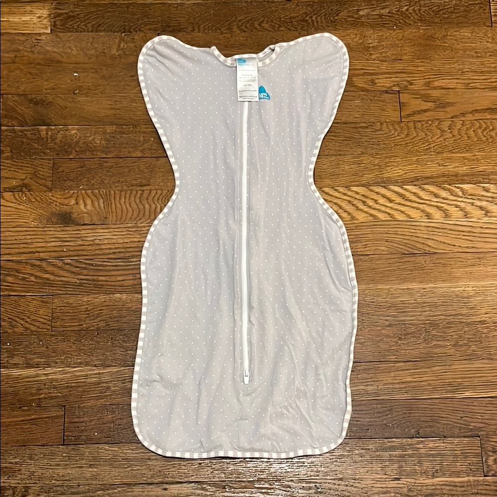 Love to Dream Gray Swaddle with White Dots